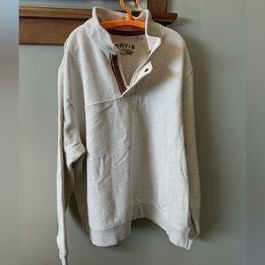 Orvis Men's off white/cream Zip-Up Sweater